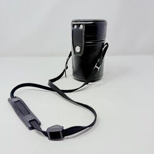 Vintage Minolta Leather Lens Case Black Fits Rokkor 135mm f/2.8 Camera Accessory